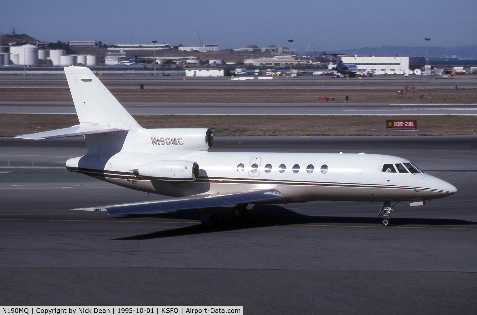 N190MQ, 1980 Dassault Falcon 50 C/N 26, KSFO (Seen here as N190MC now carried by a 2000 the 50 is currently registered N190MQ as posted)