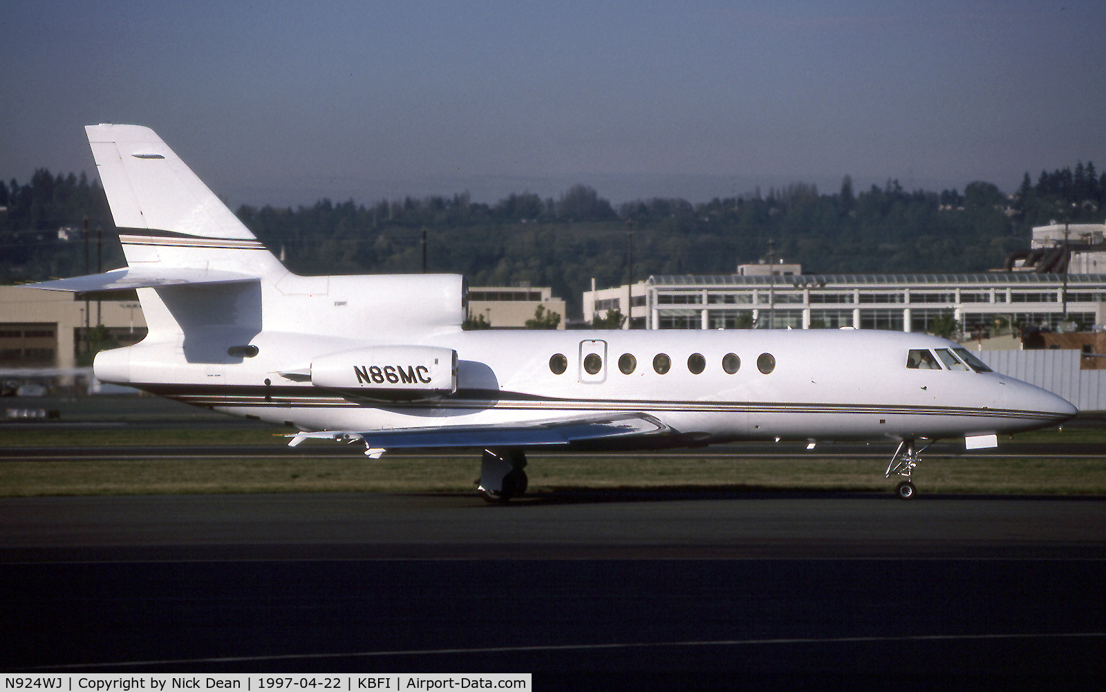 N924WJ, 1983 Dassault-Breguet Falcon 50 C/N 141, Seen here as N86MC this airframe is currently registered N924WJ as posted