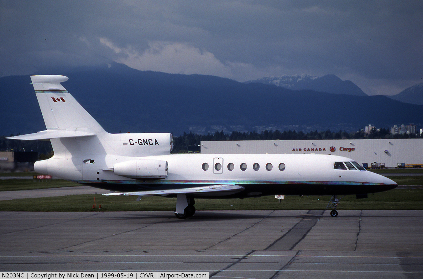 N203NC, 1990 Dassault Falcon 50 C/N 203, Seen here as C-GNCA this airframe is now registered N203NC as posted