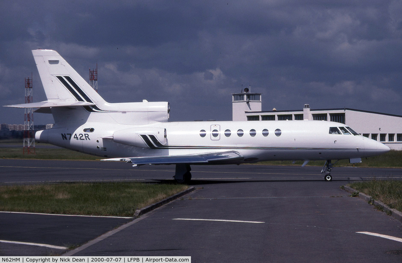 N62HM, 1995 Dassault Falcon 50 C/N 243, Seen here as N742R this airframe is currently registered N62HM as posted