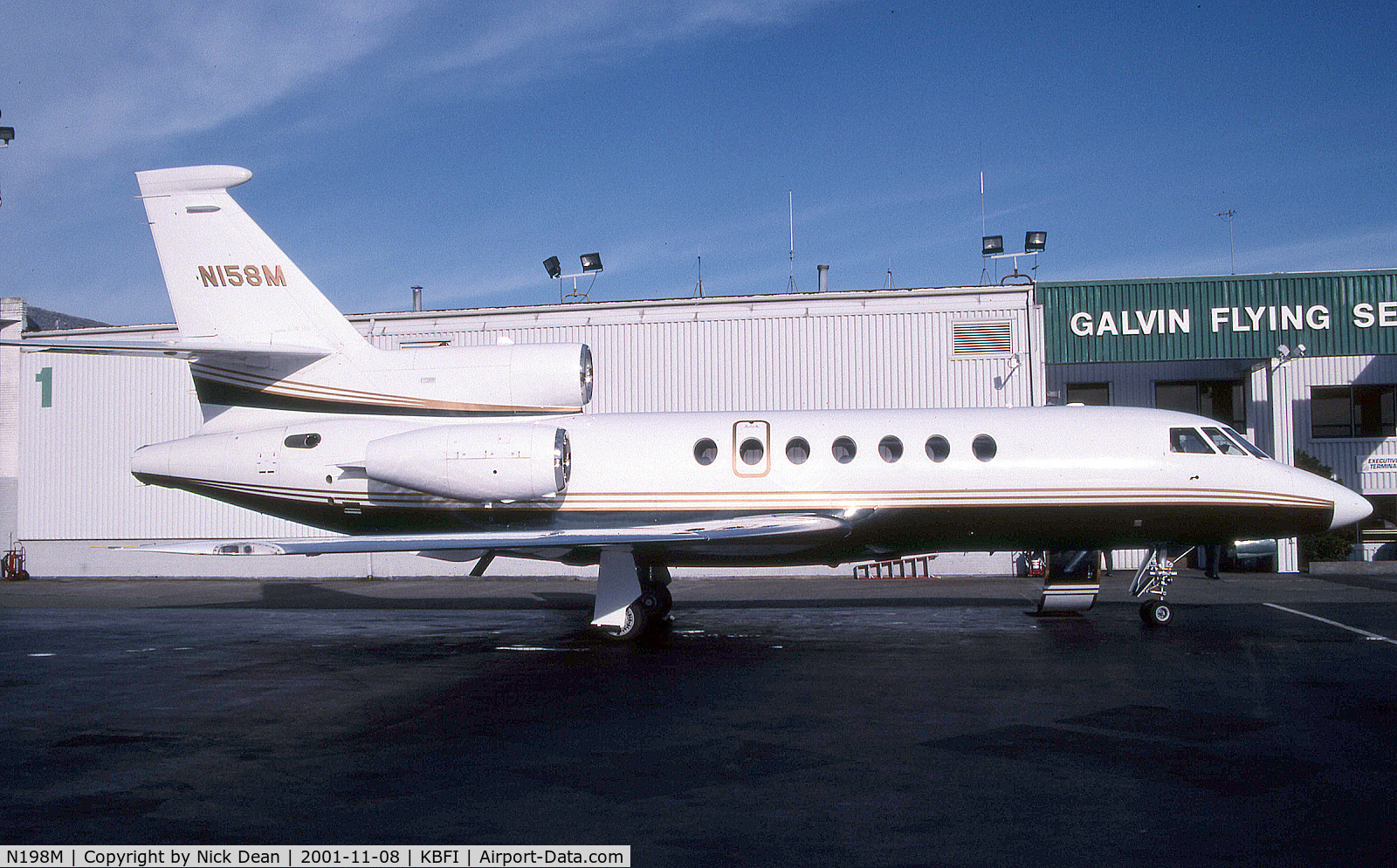 N198M, 1998 Dassault Mystere Falcon 50 C/N 273, Seen here as N158M this airframe is currently registered N198M as posted