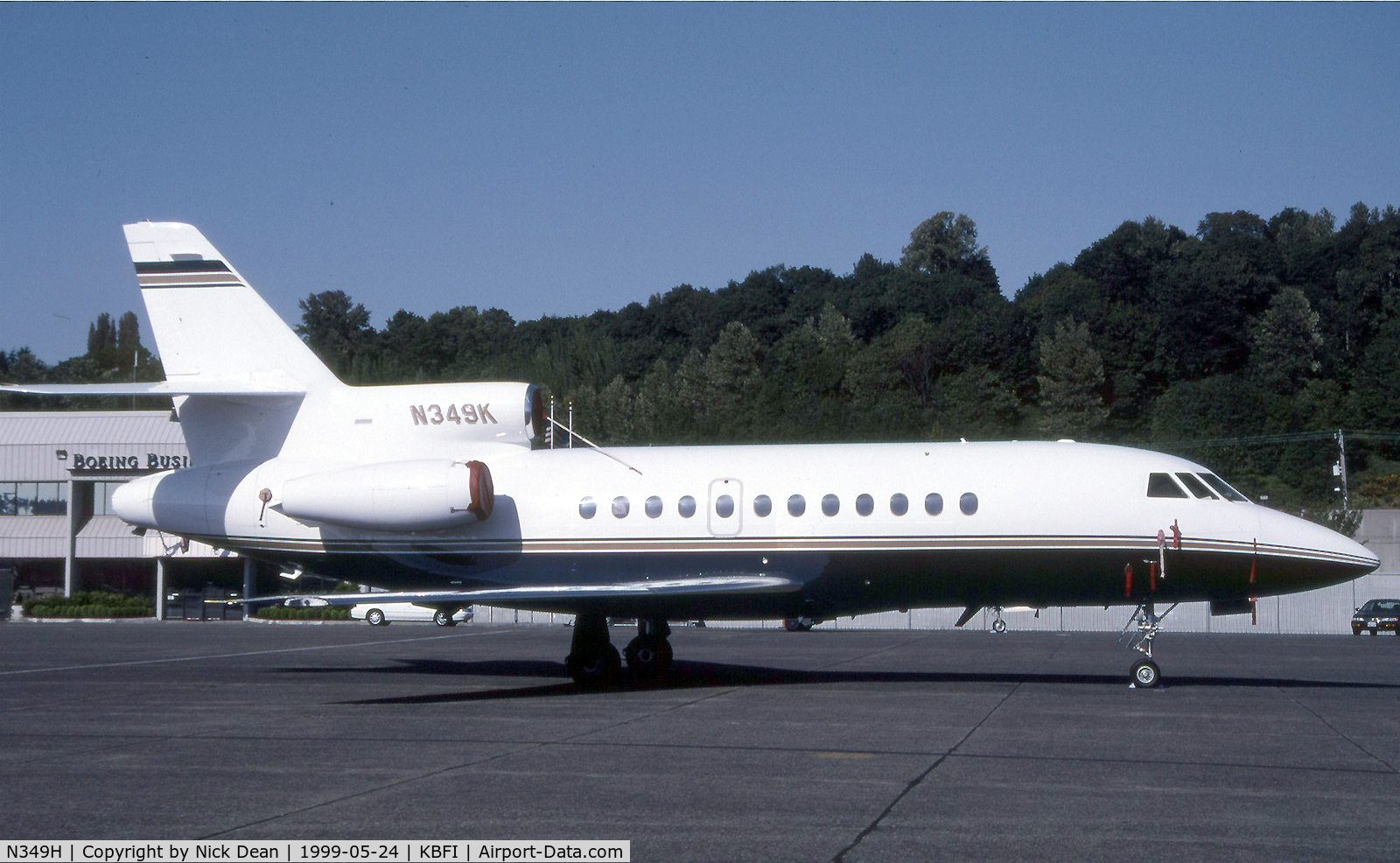 N349H, 1987 Dassault Falcon 900 C/N 10, Seen here as N349K This airframe is currently registered N349H as posted