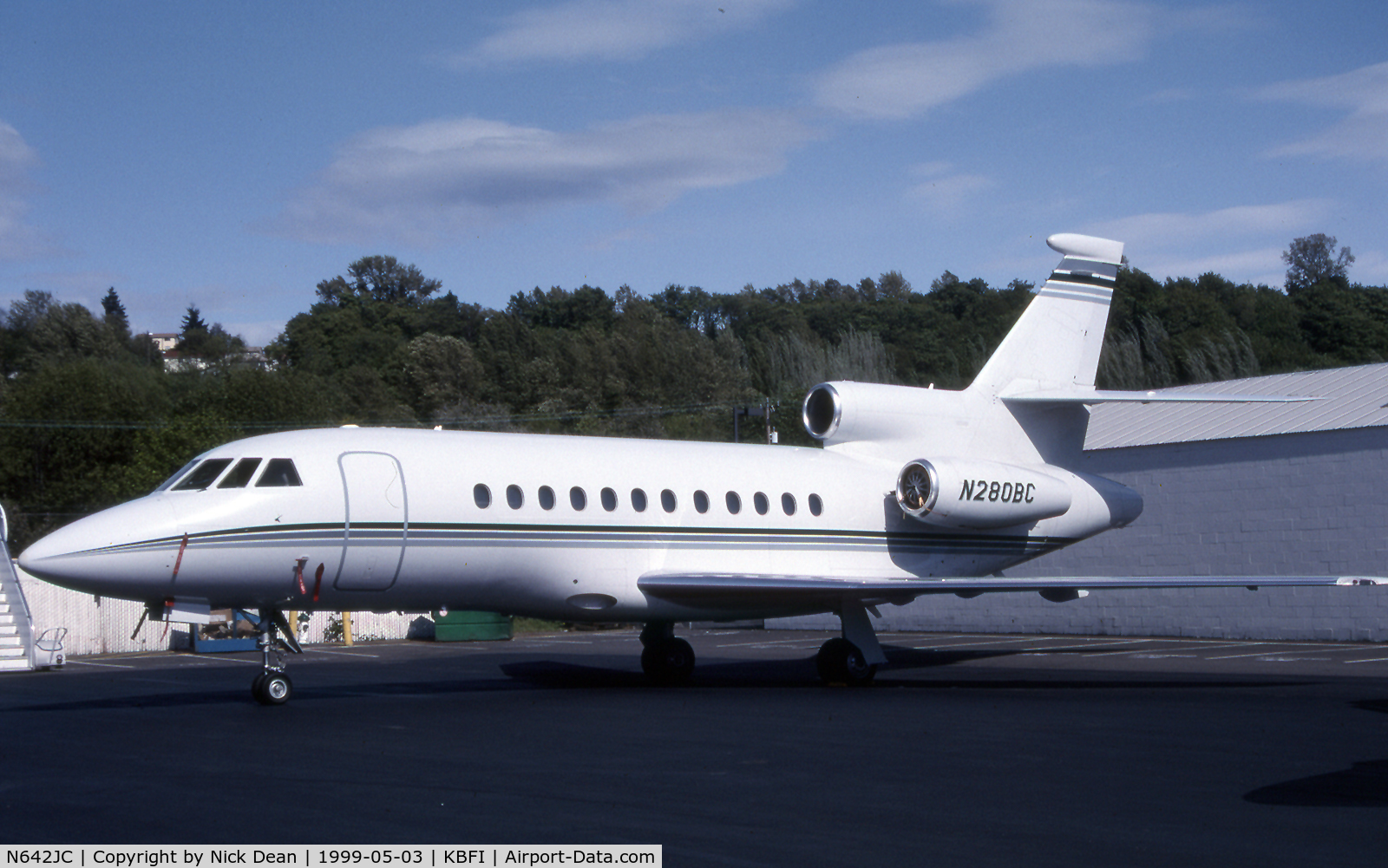 N642JC, 1989 Dassault Falcon 900 C/N 71, Seen here as N280BC this airframe is currently registered N642JC as posted