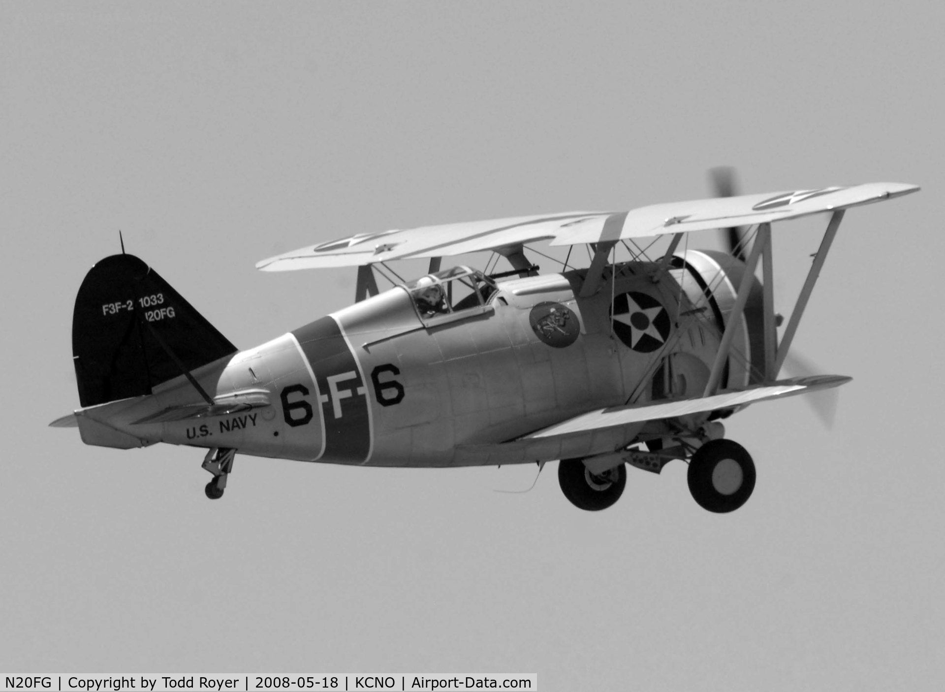 N20FG, 1938 Grumman F3F-2 C/N 1033, Chino Airshow 2008