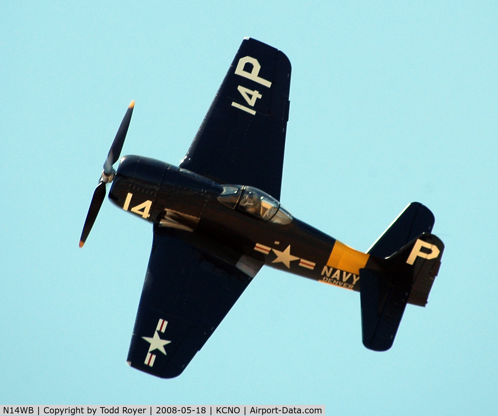 N14WB, Grumman F8F-2 (G58) Bearcat C/N D.1148, Chino Airshow 2008