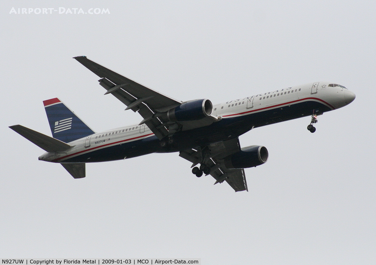 N927UW, 1993 Boeing 757-2B7 C/N 27123, US Airways 757-200
