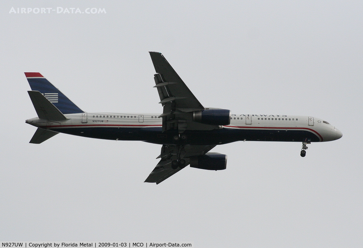 N927UW, 1993 Boeing 757-2B7 C/N 27123, US Airways 757-200