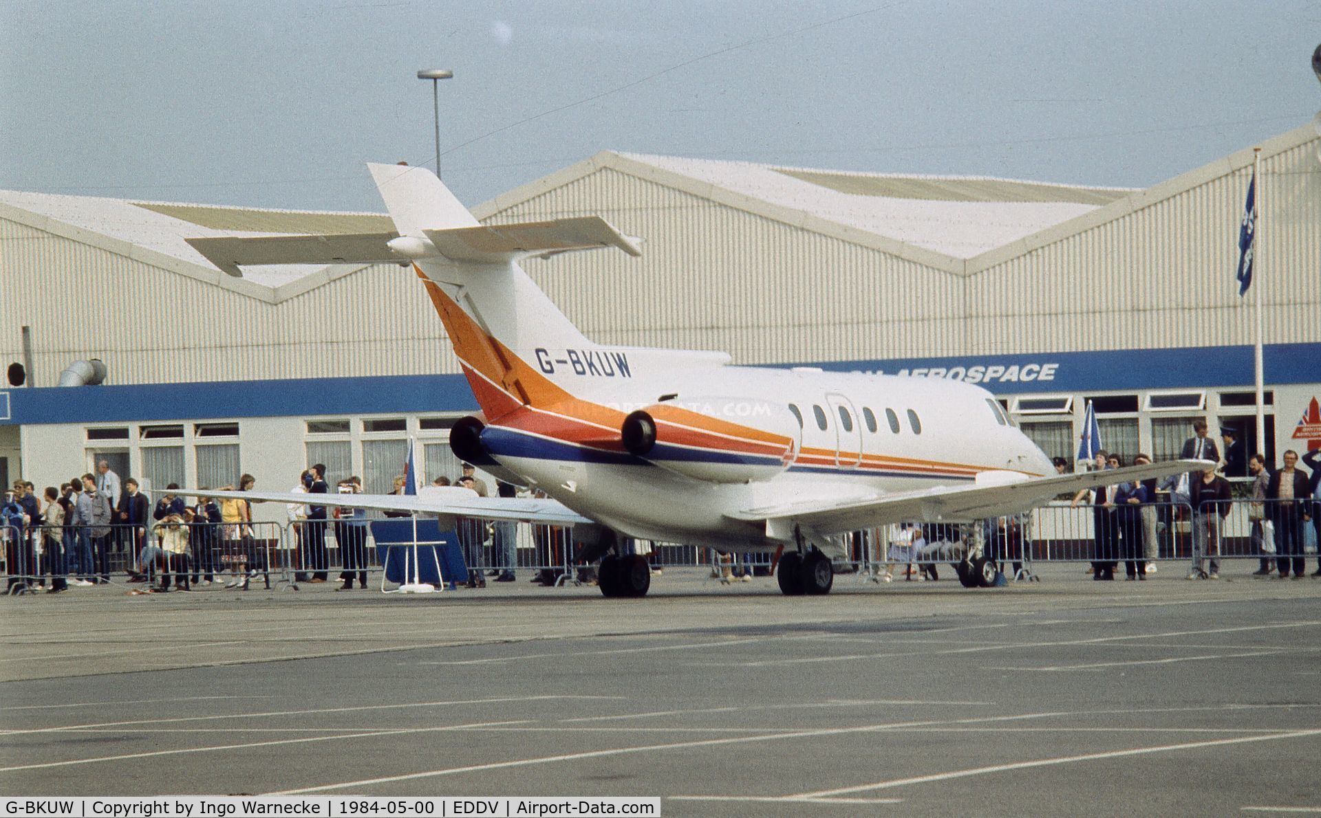 G-BKUW, 1983 British Aerospace BAe-125-800B C/N 258003, BAe 125-800B at the ILA 1984, Hannover