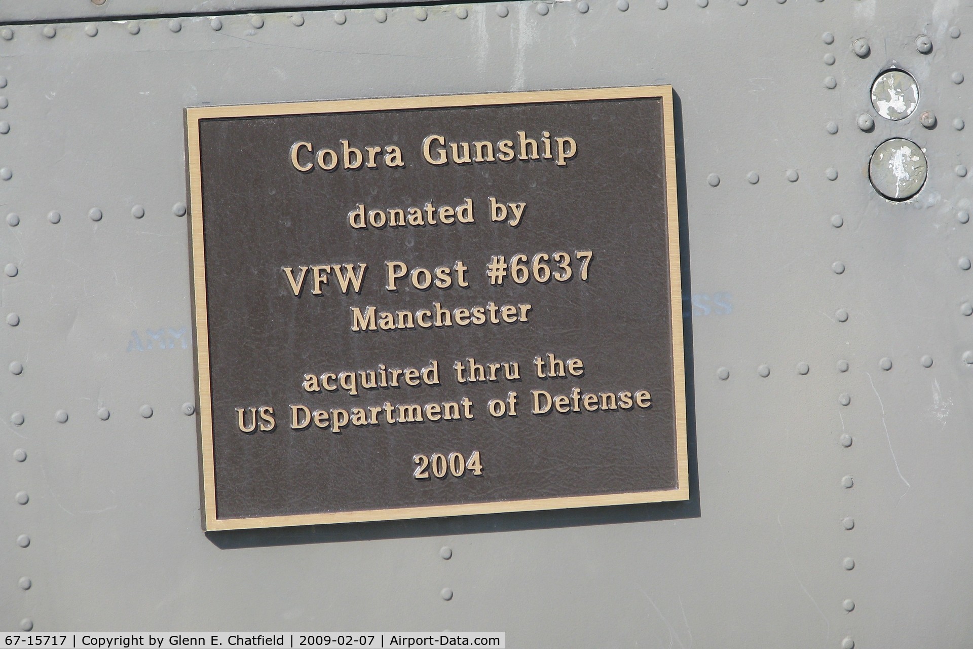 67-15717, 1967 Bell AH-1F Cobra C/N 20381, At the Veterans Memorial Park in Ryan, IA