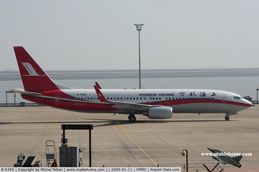 B-5395, 2008 Boeing 737-86D C/N 35770, Shanghai Airlines