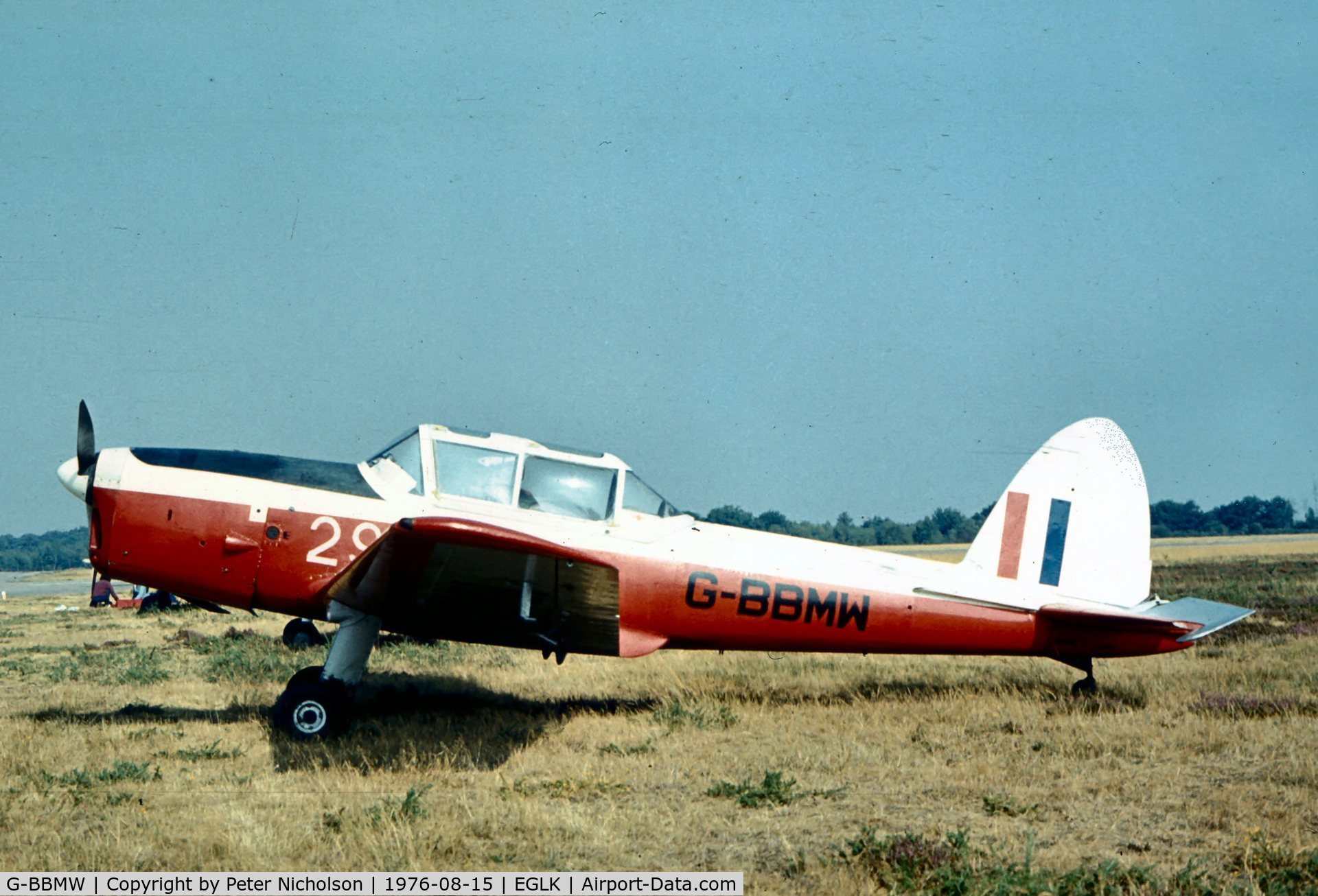 G-BBMW, 1950 De Havilland DHC-1 Chipmunk T.10 C/N C1/0641, Attended the 1976 Blackbushe Fly-in.