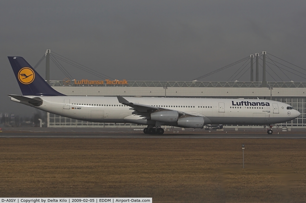 D-AIGY, 2000 Airbus A340-313 C/N 335, Lufthansa  A340 named Luenen