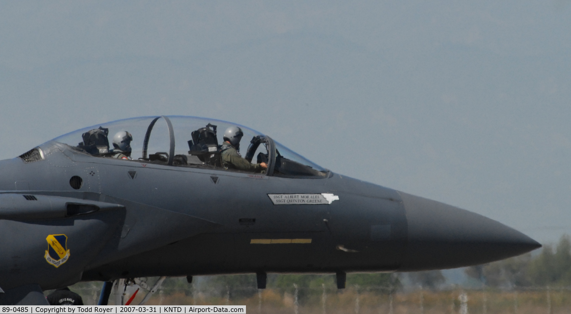 89-0485, 1989 McDonnell Douglas F-15E Strike Eagle C/N 1132/E107, Point Mugu Airshow 2007