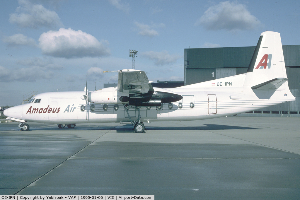 OE-IPN, 1985 Fokker F-27-500 Friendship C/N 10686, Amadeus Air Fokker 27