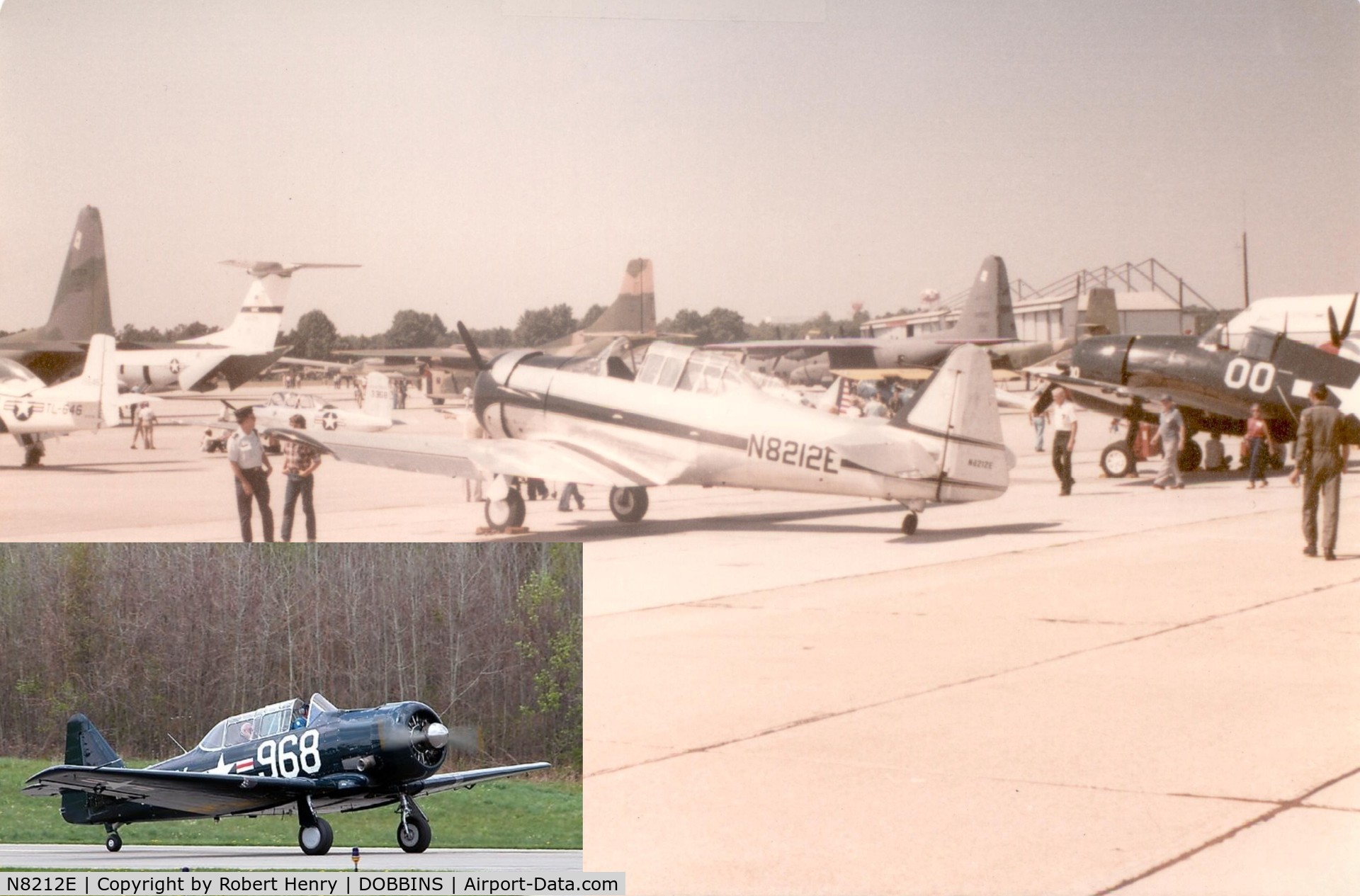 N8212E, 1958 North American SNJ-5 Texan Texan C/N 43968, Before and after