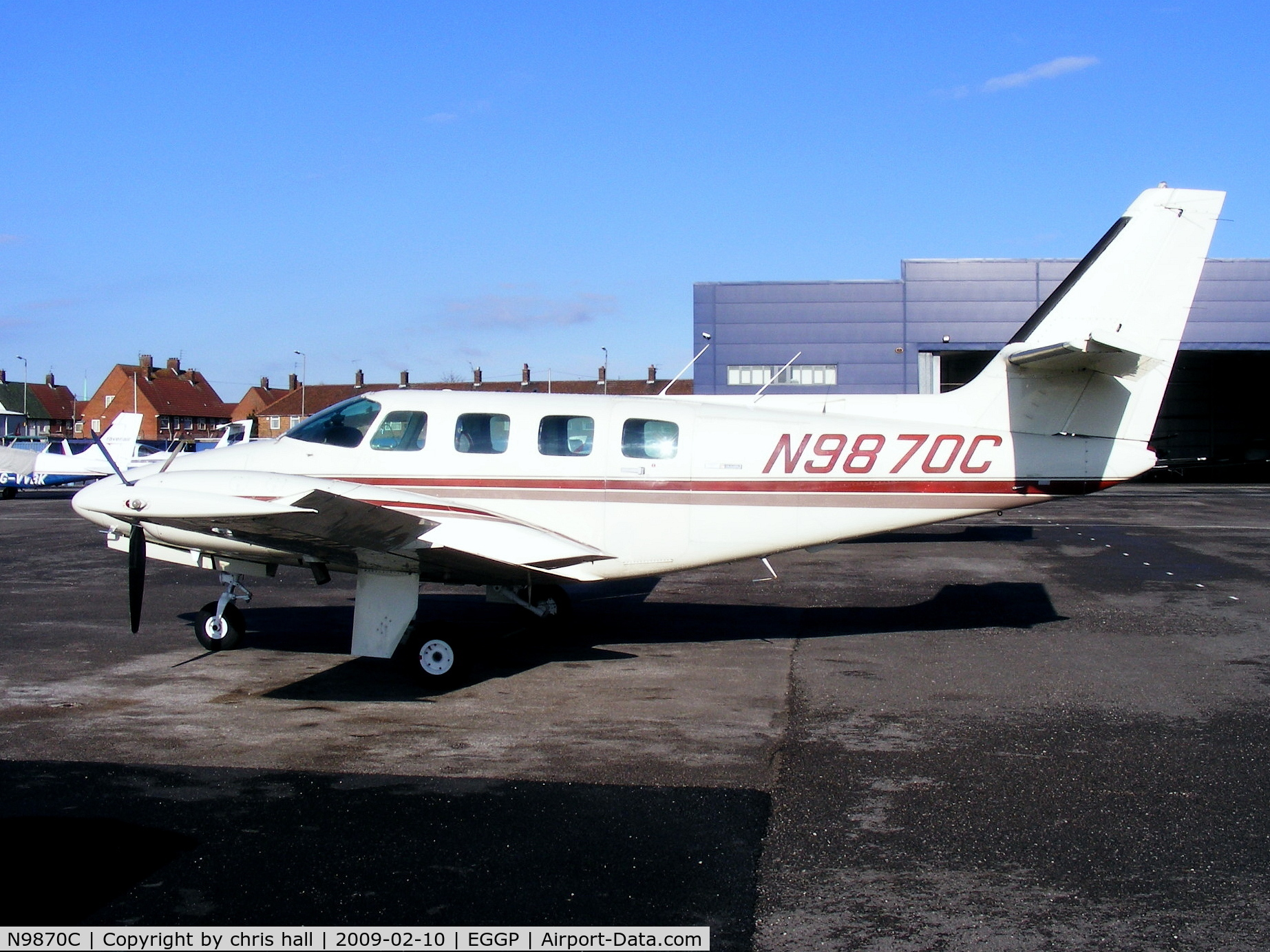 N9870C, Cessna T303 Crusader C/N T30300227, resident at Liverpool
