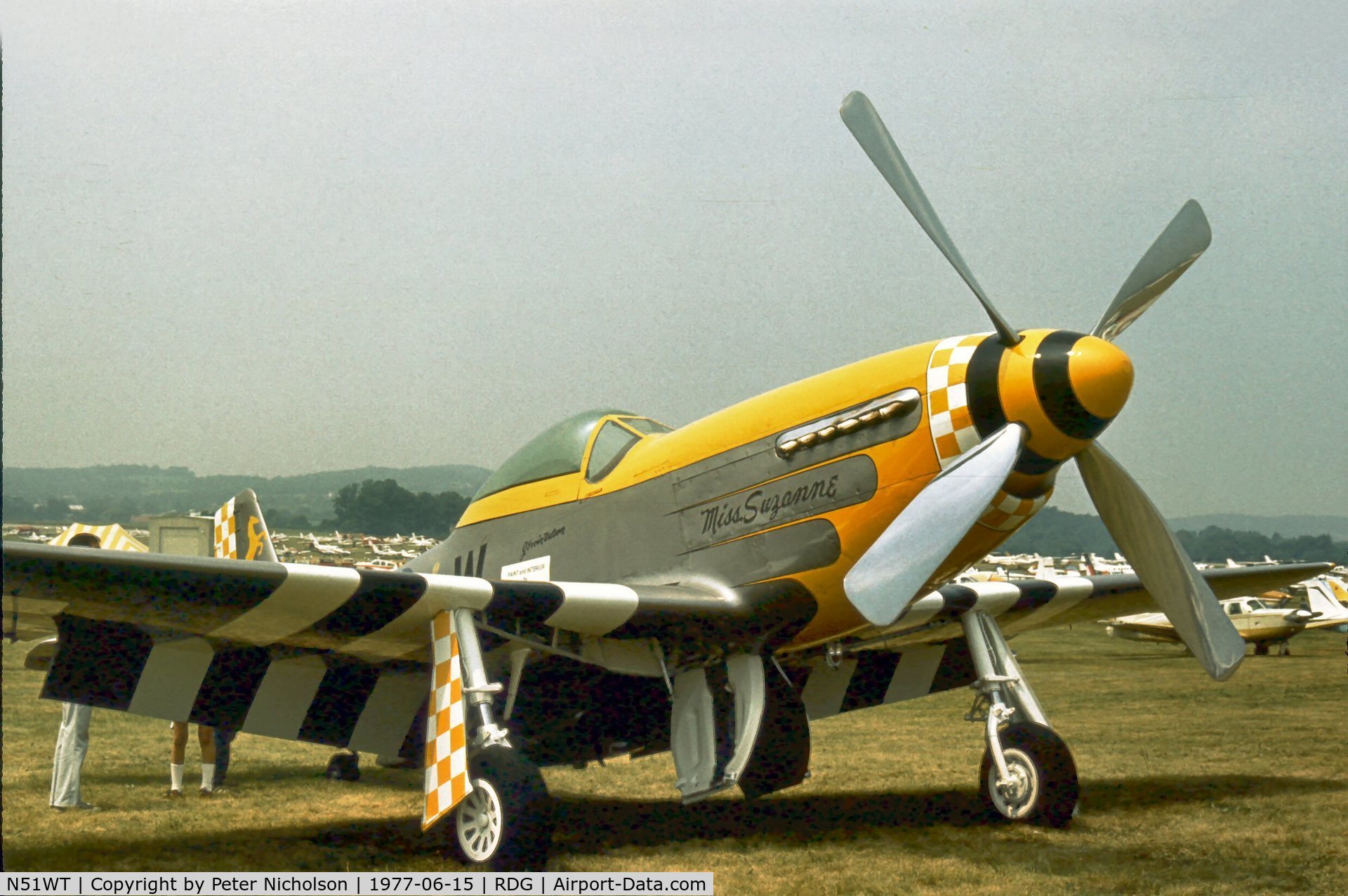 N51WT, 1945 North American P-51D Mustang C/N 124-48144, As Miss Suzanne at the 1977 Reading Airshow - later to become N51MV