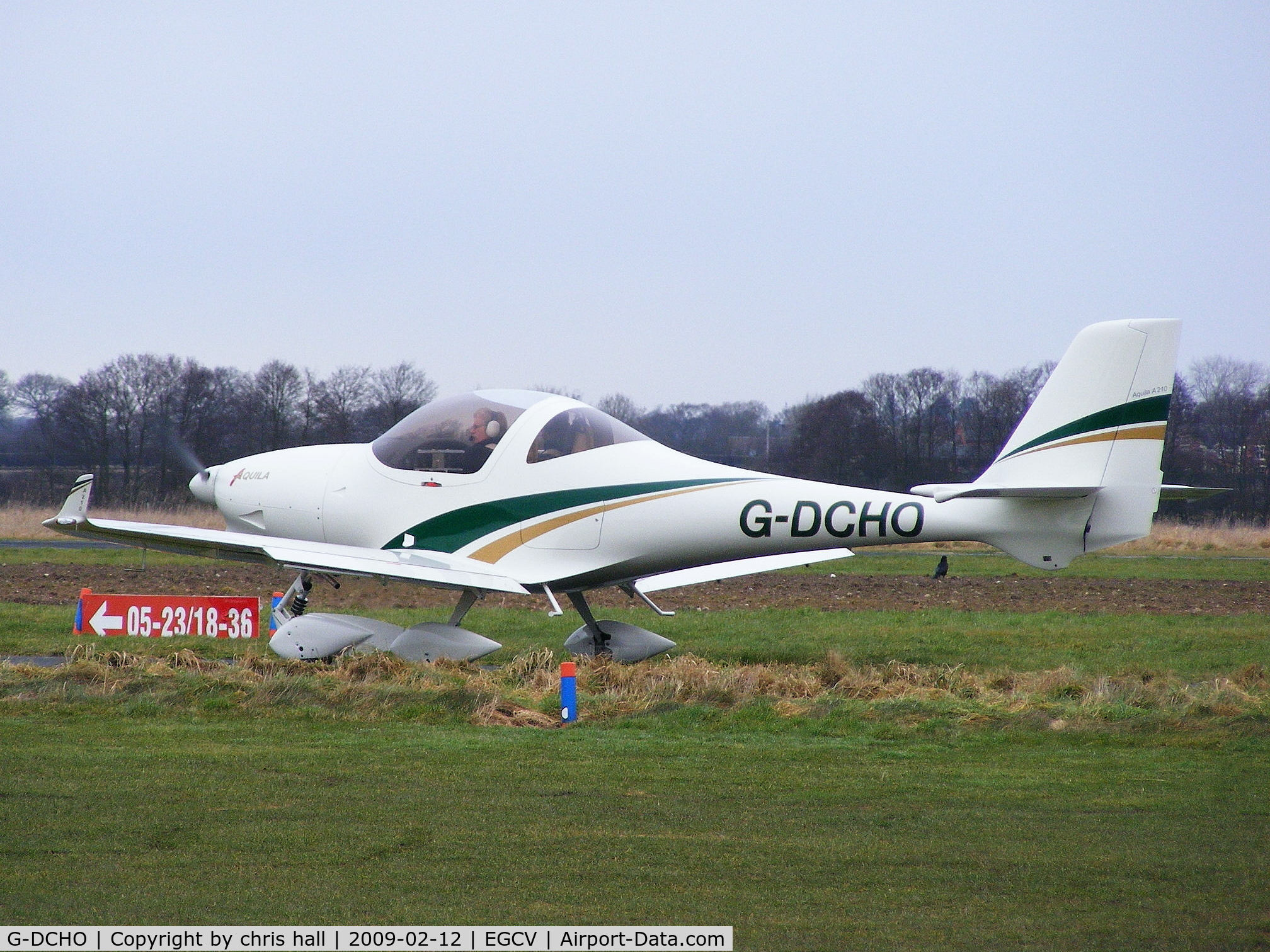 G-DCHO, 2007 Aquila A210 (AT01) C/N AT01-177, taxiing out at Sleap