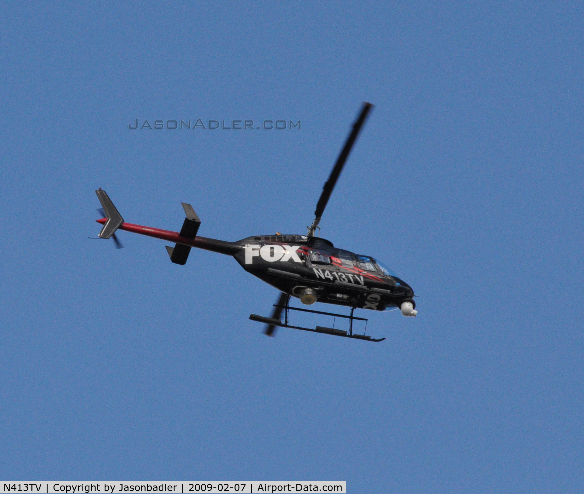 N413TV, 1981 Bell 206L-1 LongRanger II C/N 45636, Television helicopter flying by my house.