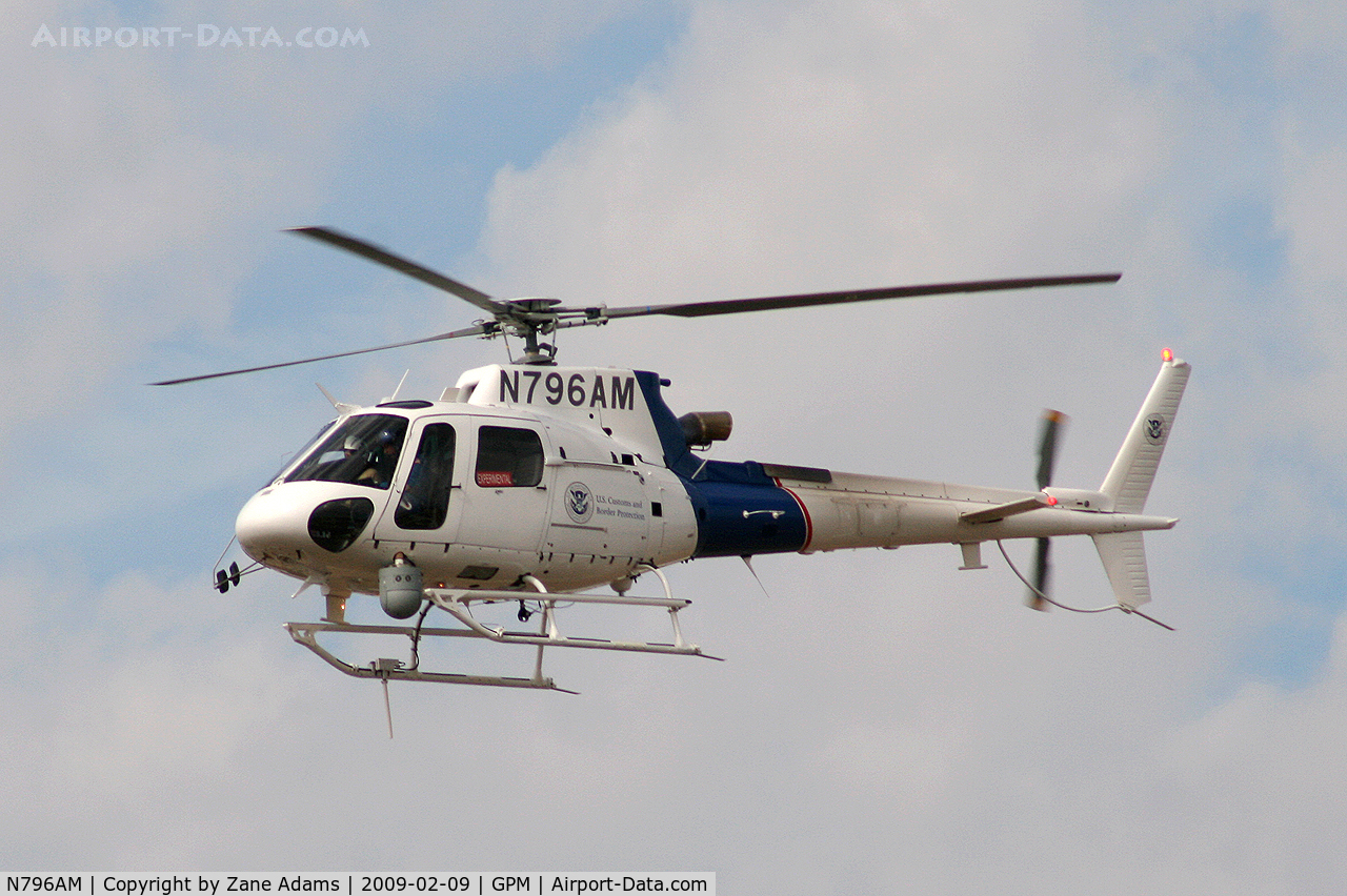 N796AM, Eurocopter AS-350B-3 Ecureuil Ecureuil C/N 4550, US Customs AS350 at Granad Prairie
