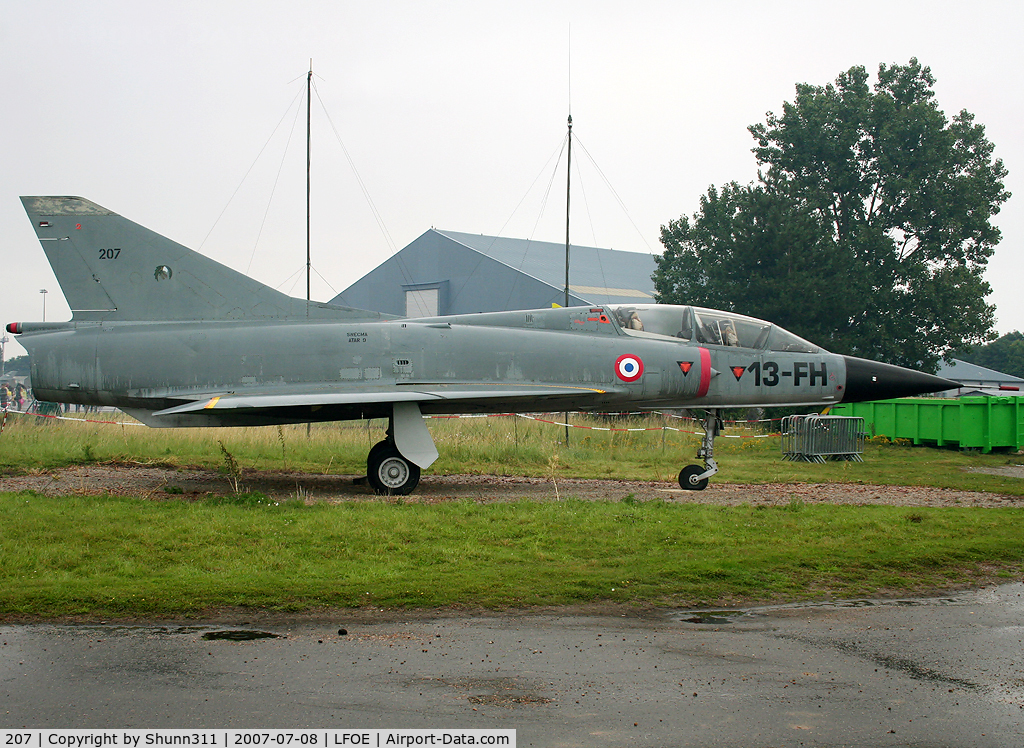 207, Dassault Mirage IIIB C/N 207, Preserved Mirage III inside LFOE Air Base