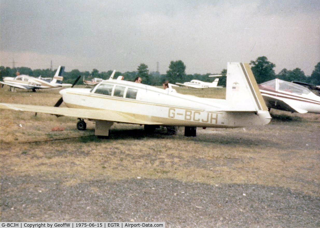 G-BCJH, 1966 Mooney M20F Executive C/N 670126, Mooney M20F at Elstree 1975