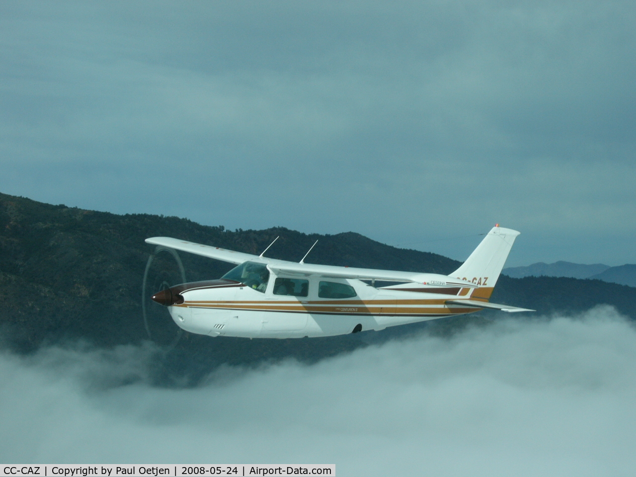 CC-CAZ, 1978 Cessna T210M Turbo Centurion C/N 21062607, Flying Near Rapel Lake - Chile