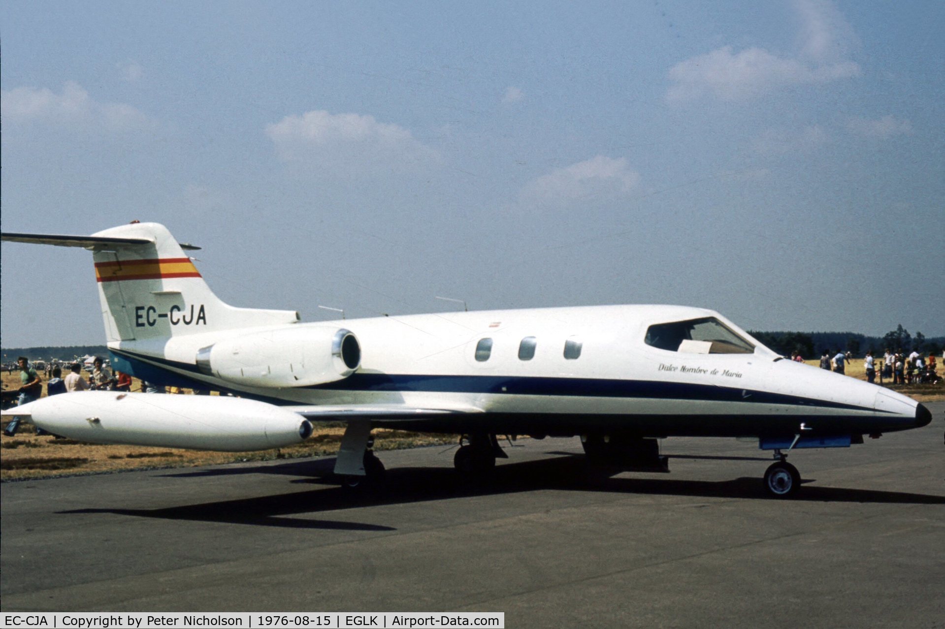 EC-CJA, 1974 Gates Learjet 24D C/N 287, Present at the time of the 1976 Blackbushe Fly-in.