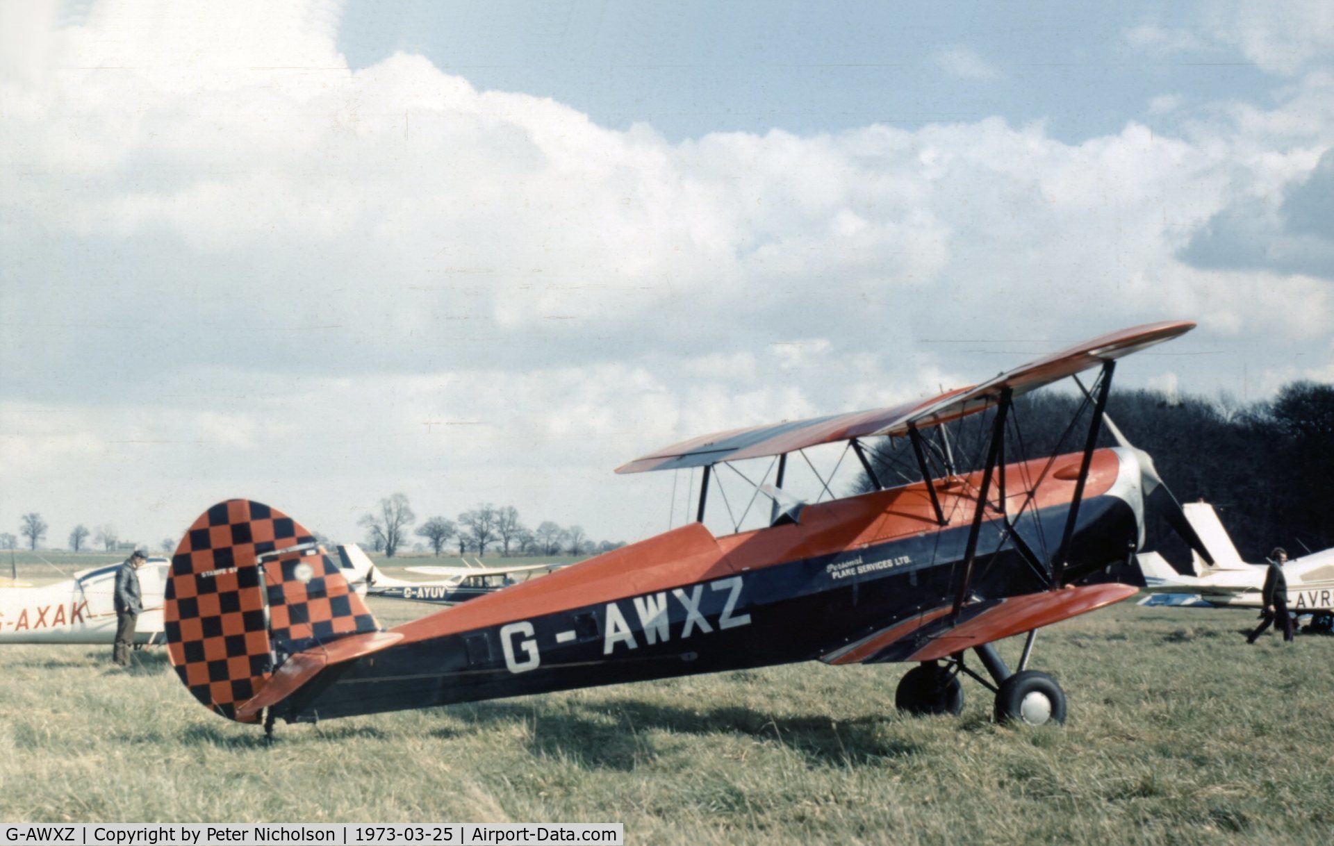 G-AWXZ, 1949 Stampe-Vertongen SV-4C C/N 360, This Stampe attended the Shuttleworth Collection display at Old Warden in the Spring of 1973.