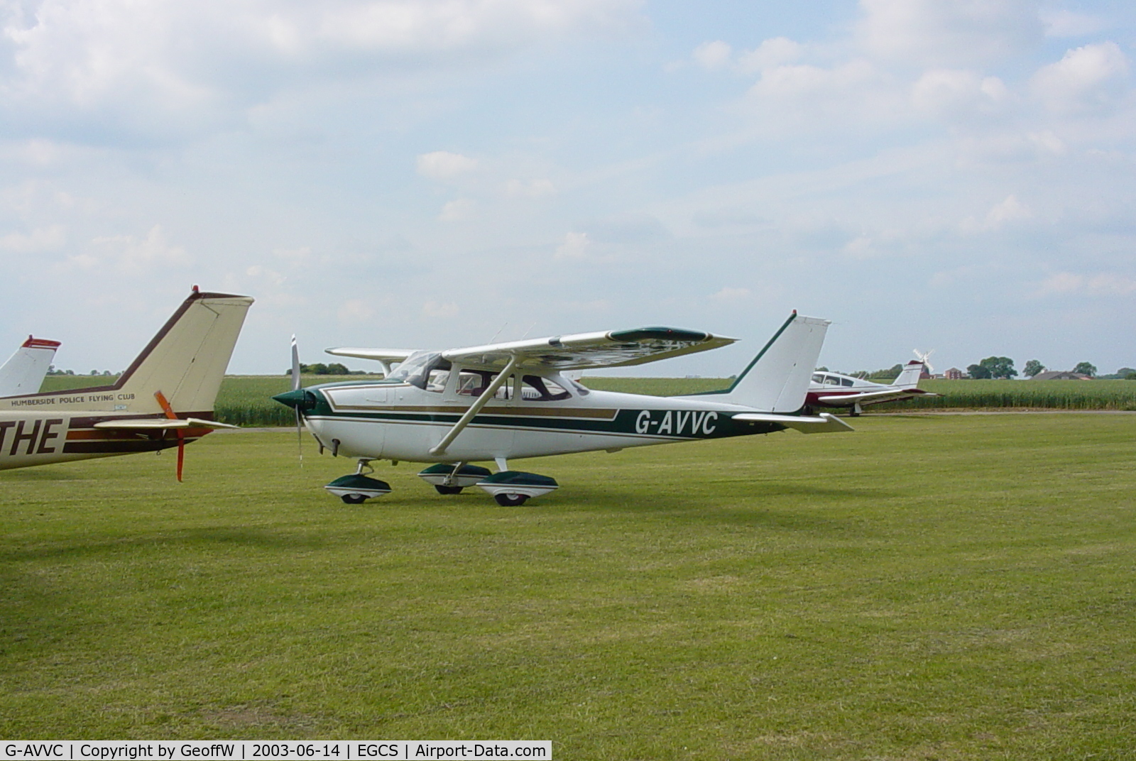 G-AVVC, 1967 Reims F172H Skyhawk C/N 0443, Cessna F172H G-AVVC at Sturgate 14.06.2003