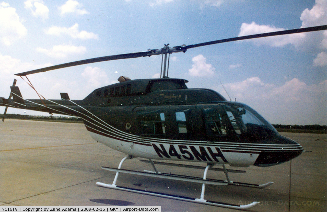 N116TV, 1987 Bell 206L-3 LongRanger III C/N 51199, Bell 206 at Grand Prairie Seen as N45MH also noted as N3203K,JA9476,N61617,N93EA