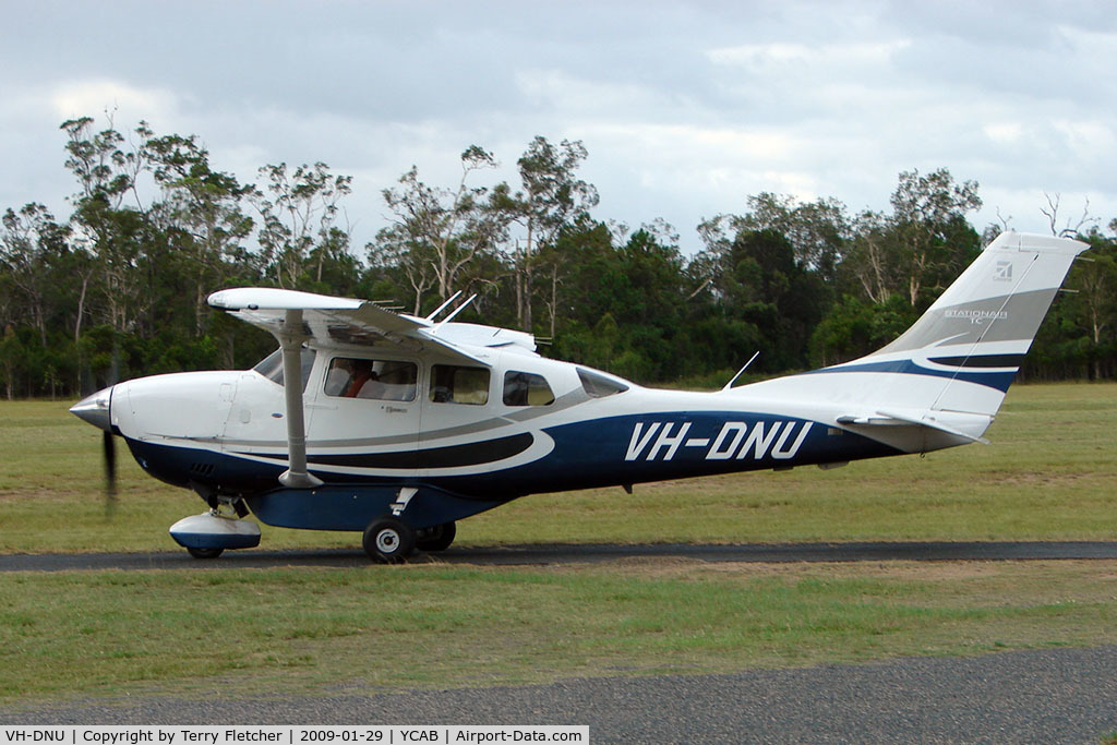 VH-DNU, Cessna T206H Turbo Stationair C/N T20608864, Cessna 206 flying at Caboolture , QLD