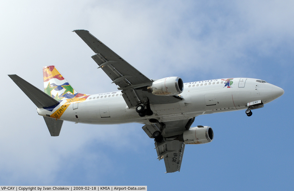 VP-CAY, 1993 Boeing 737-3Q8 C/N 26286, Updated livery