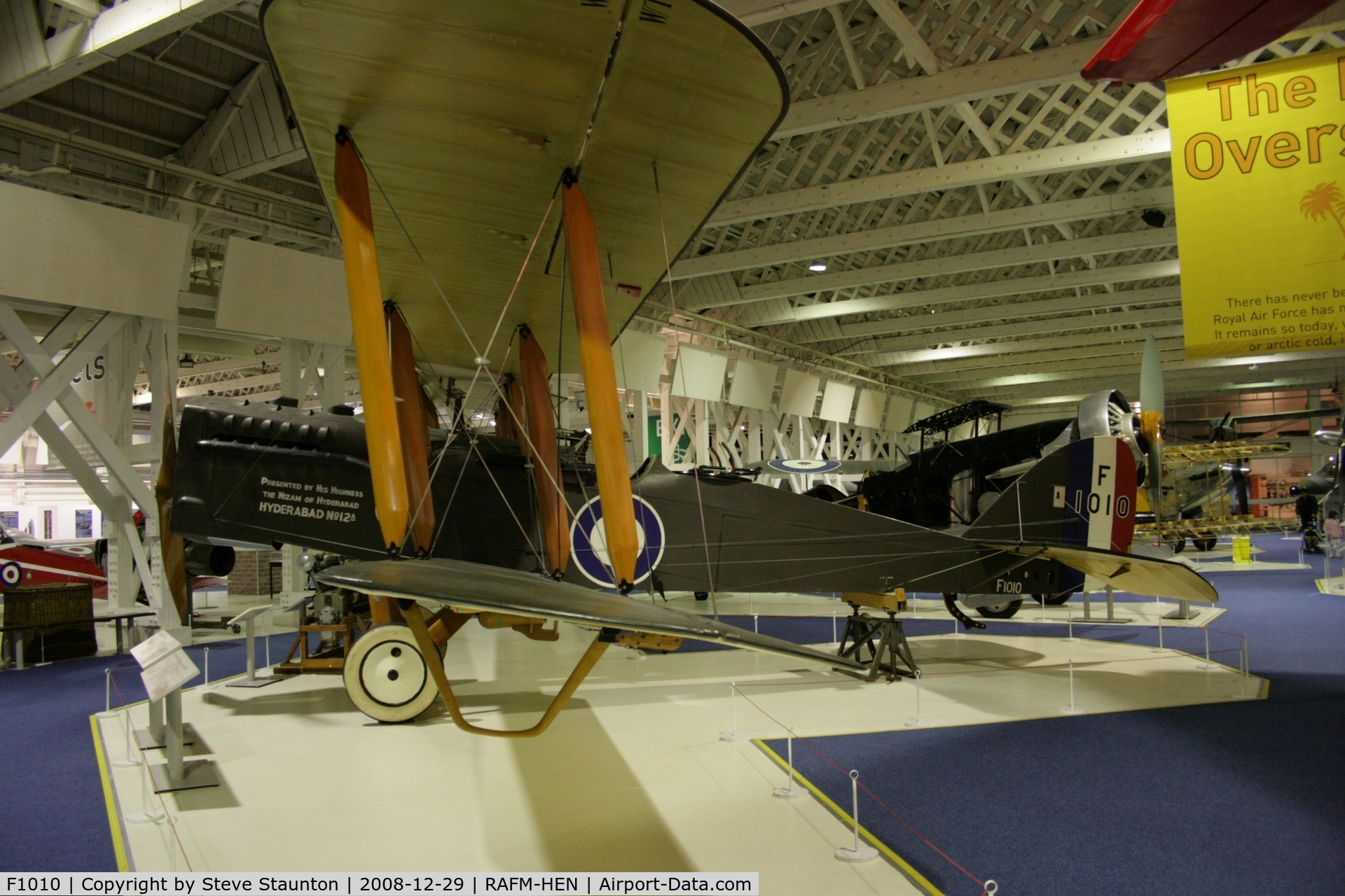 F1010, De Havilland DH-9A C/N WA8459AMA, Taken at the RAF Museum, Hendon. December 2008