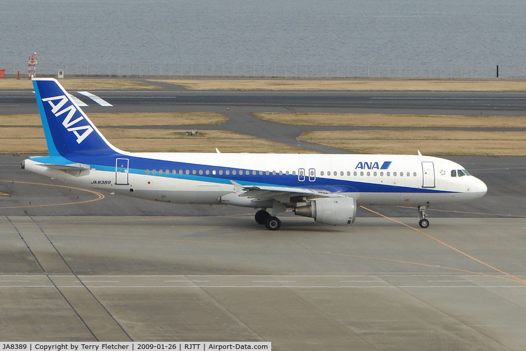 JA8389, Airbus A320-211 C/N 0219, ANA A320 at Haneda