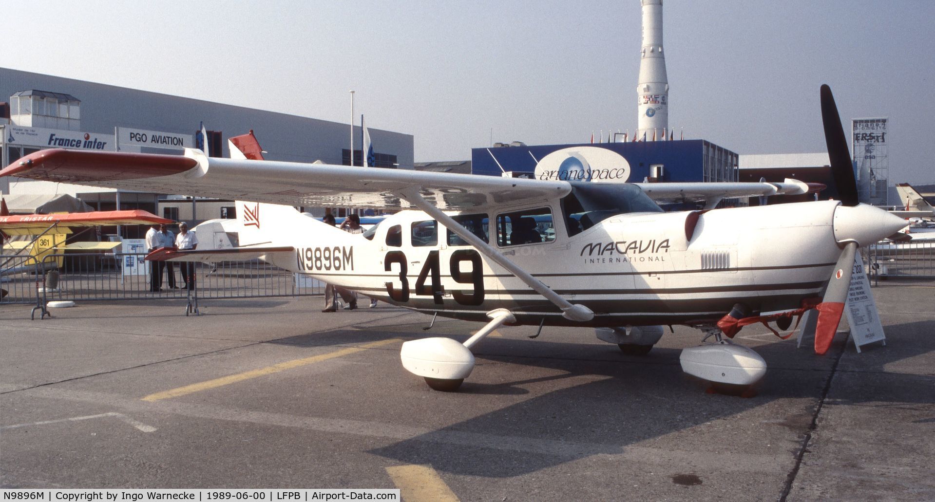 N9896M, 1982 Cessna T207A C/N 207-00747, Cessna T207 of MACAVIA International at Aerosalon Paris 1989