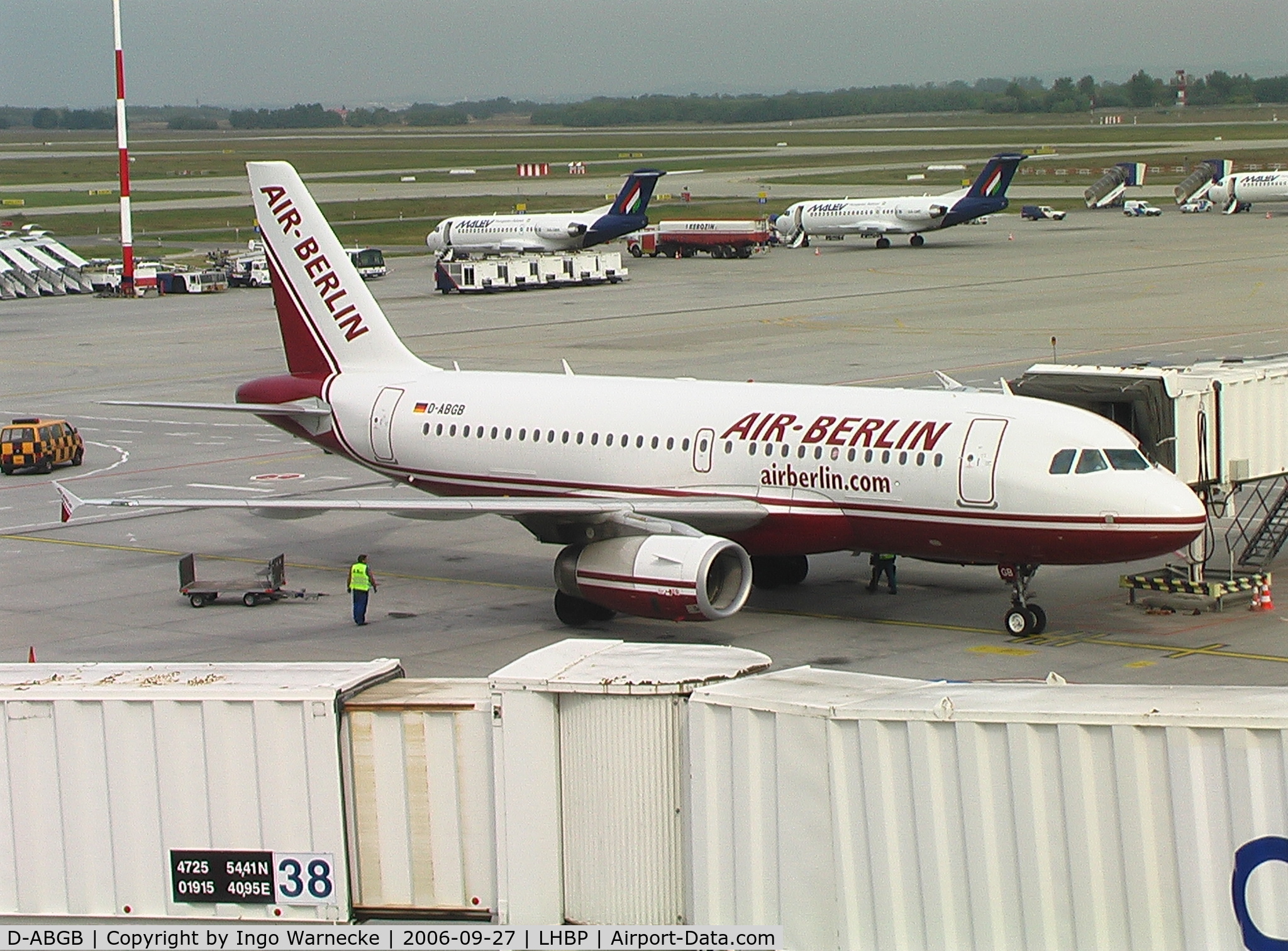 D-ABGB, 2005 Airbus A319-132 C/N 2467, Airbus A319-100 of Air Berlin at Budapest Ferihegy II