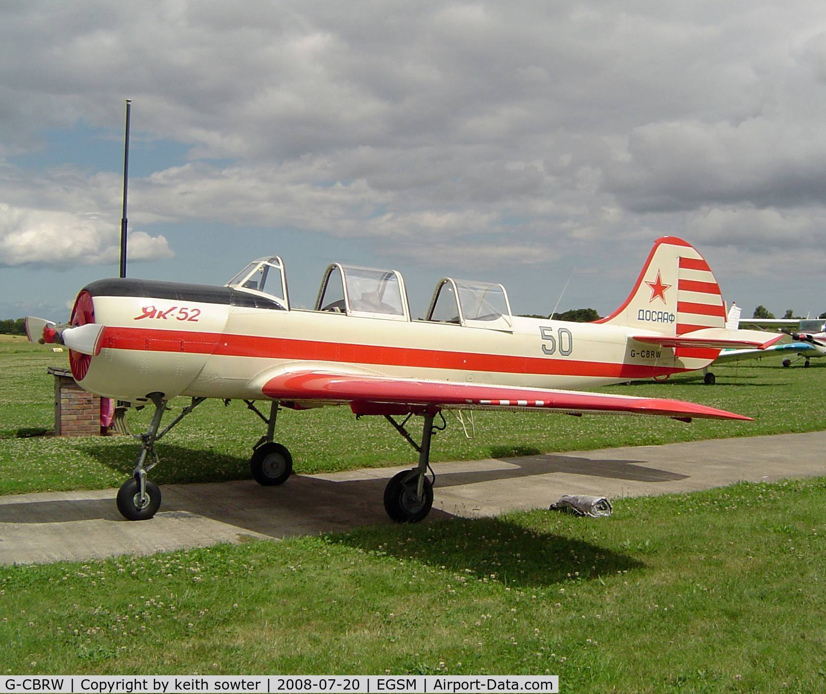 G-CBRW, 1991 Yakovlev (Aerostar) Yak-52 C/N 9111415, Visitor