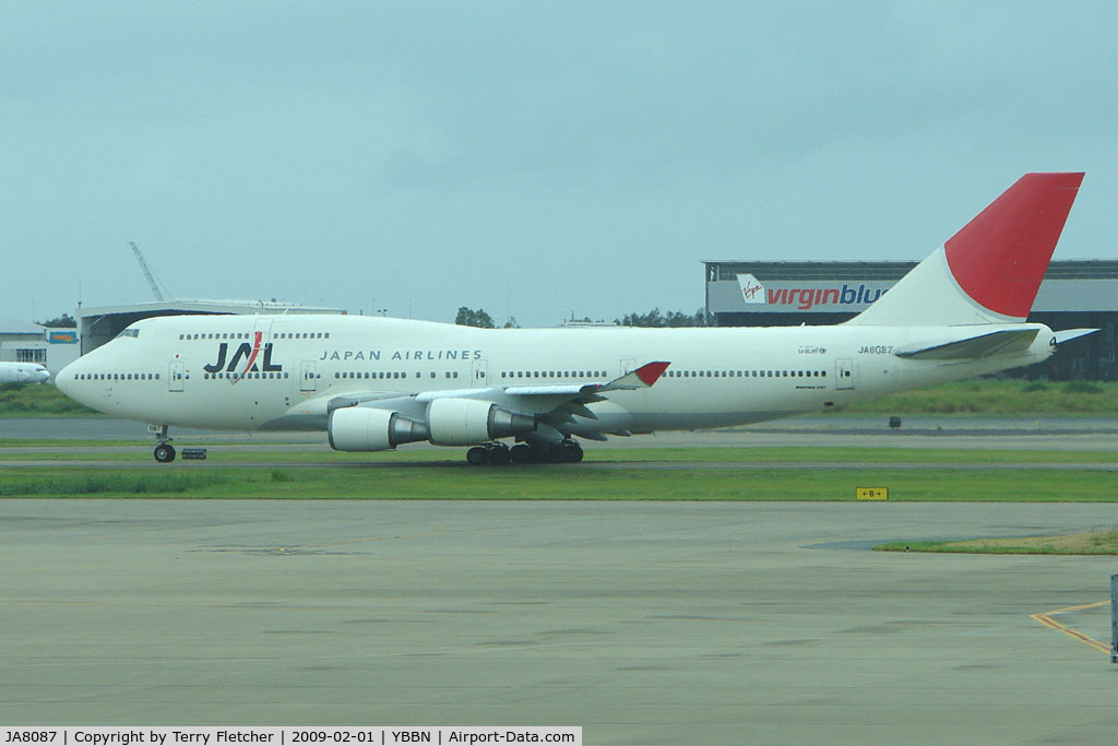 JA8087, 1992 Boeing 747-446 C/N 26346, JAL B747 at Brisbane