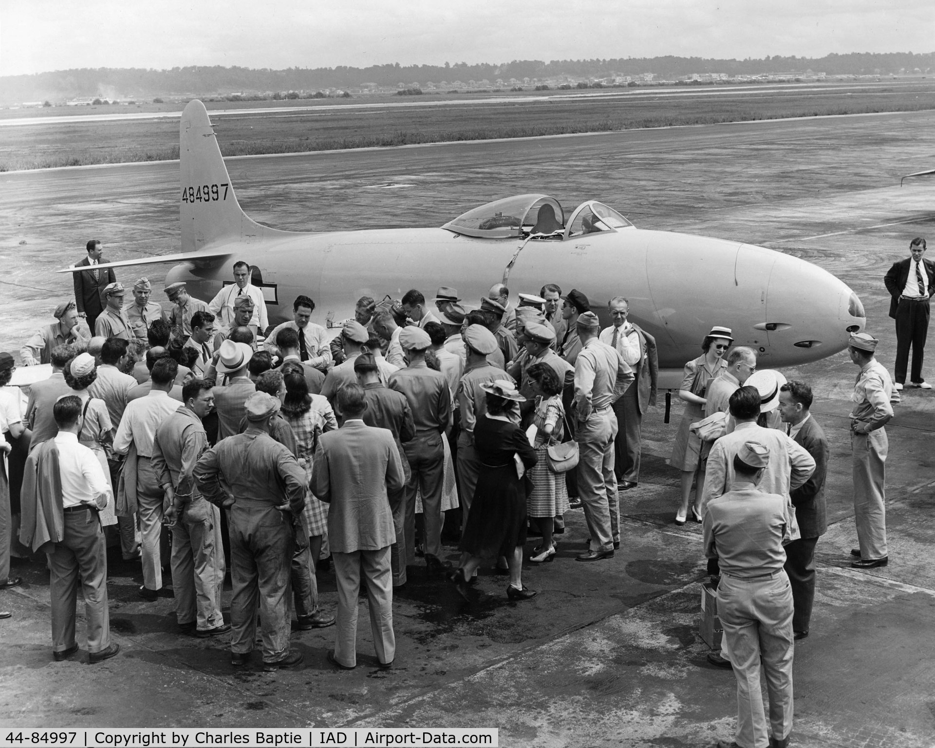 44-84997, 1944 Lockheed P-80A-1-LO Shooting Star C/N 080-1020, National Airport Photo. Taken by Charles Baptie who was a Photorapher for Captal Airlines. Passedaway in 2000