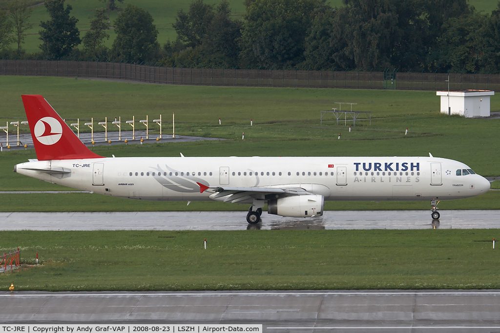 TC-JRE, 2007 Airbus A321-231 C/N 3126, Turkish Airlines A321