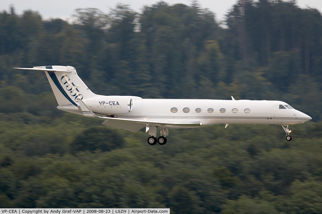 VP-CEA, 2008 Gulfstream Aerospace GV-SP (G550) C/N 5181, Gulfstream G550