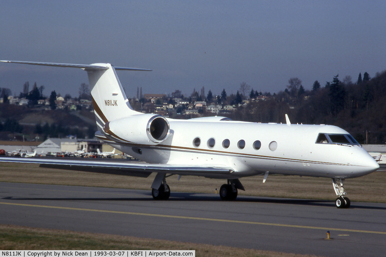 N811JK, 1990 Gulfstream Aerospace Gulfstream IV C/N 1140, KBFI (Joan Kroc of Ray Kroc McDonalds Restuarants fame)