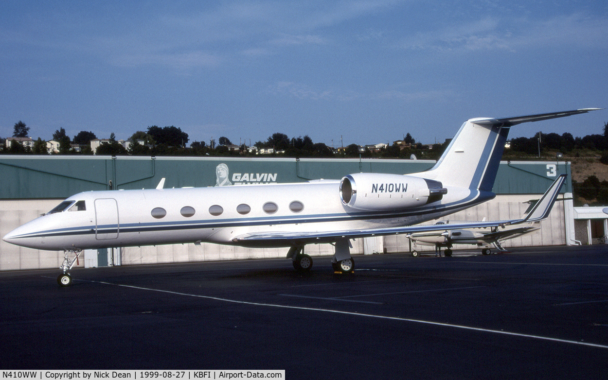 N410WW, 1992 Gulfstream Aerospace Gulfstream IVSP C/N 1203, KBFI