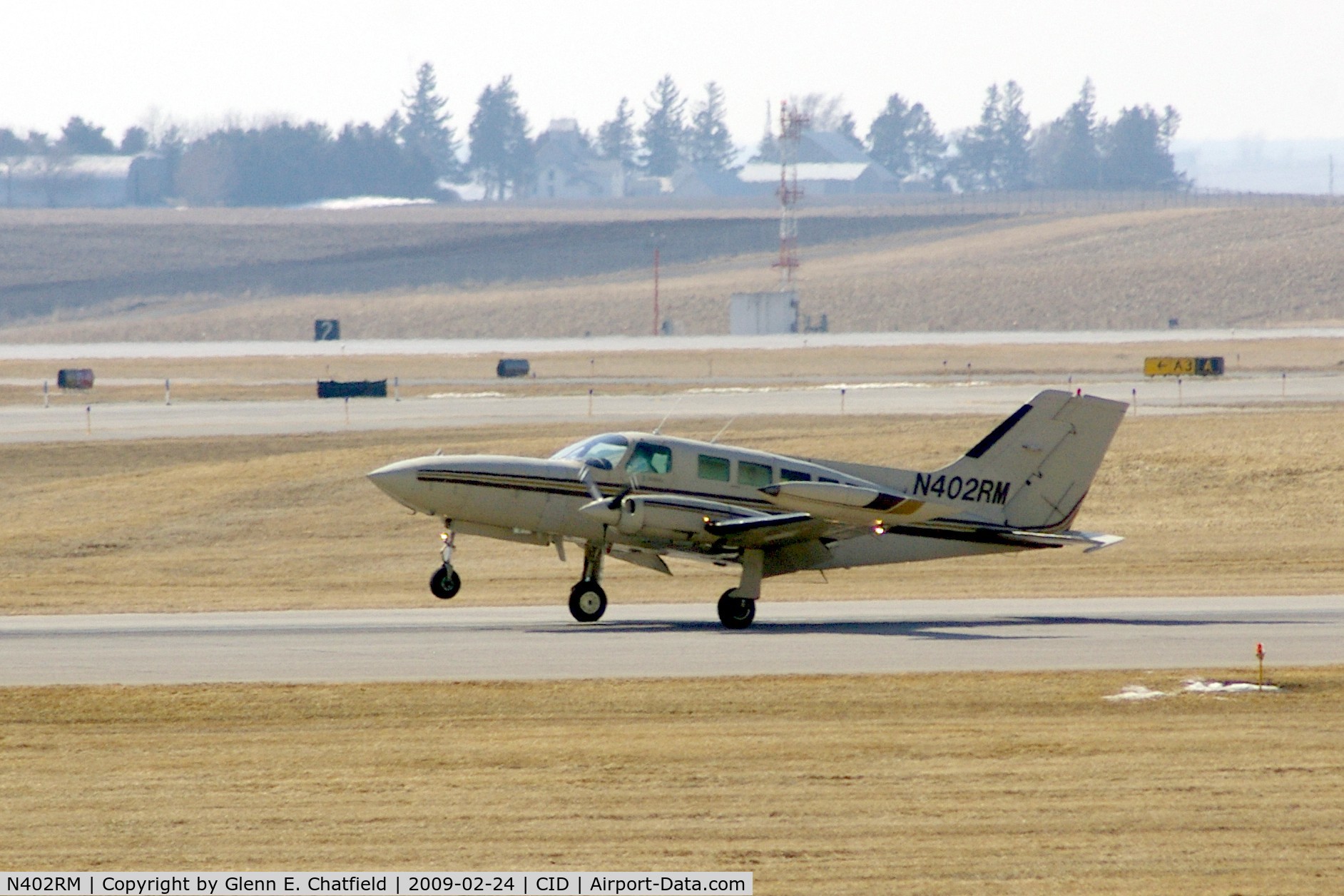 N402RM, 1974 Cessna 402B C/N 402B0607, Aerodynamic braking.  He held the bird in this attitude for about 1000 feet before the nose dropped, landing runway 13