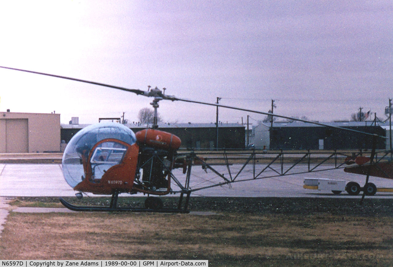 N6597D, 1965 Bell 47G C/N 1017, At Grand Prairie Municipal