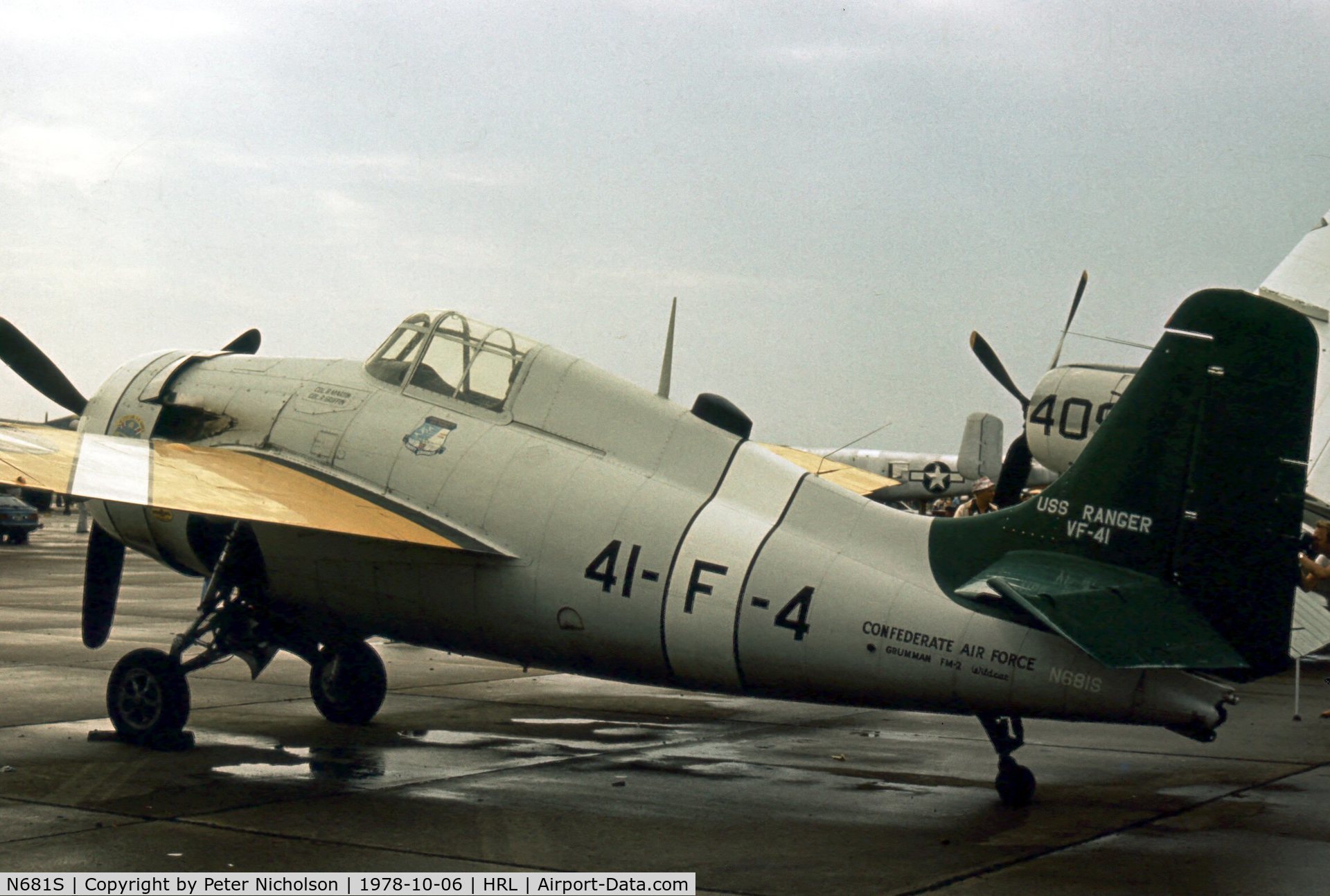 N681S, 1944 General Motors FM-2 Wildcat C/N Not found (USN55585), Another view of the Confederate Air Force Wildcat at their 1978 Airshow.