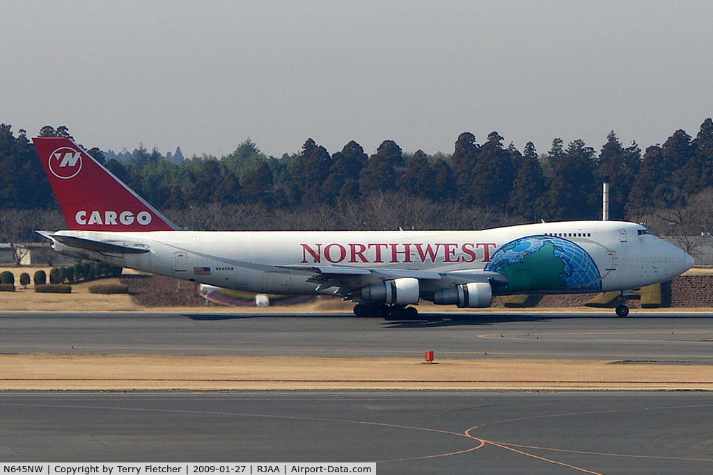 N645NW, 1987 Boeing 747-222B C/N 23736, NW B747 Freighter at Narita