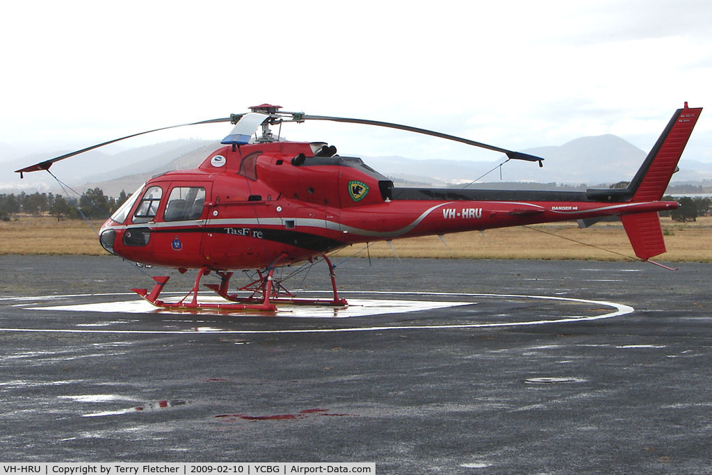 VH-HRU, 1982 Eurocopter AS-355F-1 Ecureuil 2 C/N 5144, Eurocopter AS355F1 at Hobart Cambridge