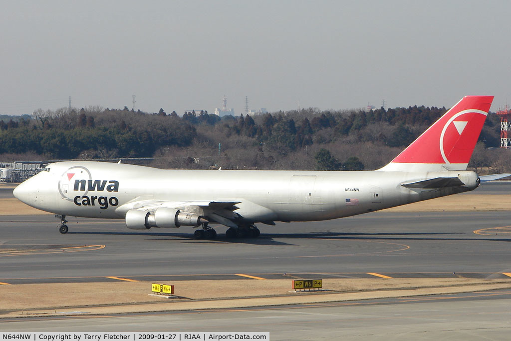 N644NW, 1988 Boeing 747-212F C/N 24177, NW B747 Freighter at Narita